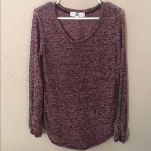 Long sleeve, Maroon Top